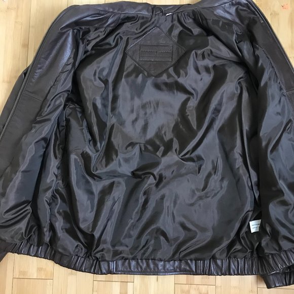 Preston & York Brown Genuine Leather Jacket Medium - Picture 5 of 12